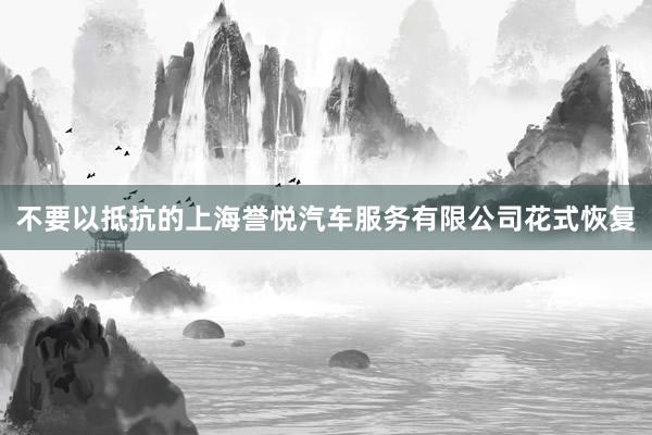 不要以抵抗的上海誉悦汽车服务有限公司花式恢复